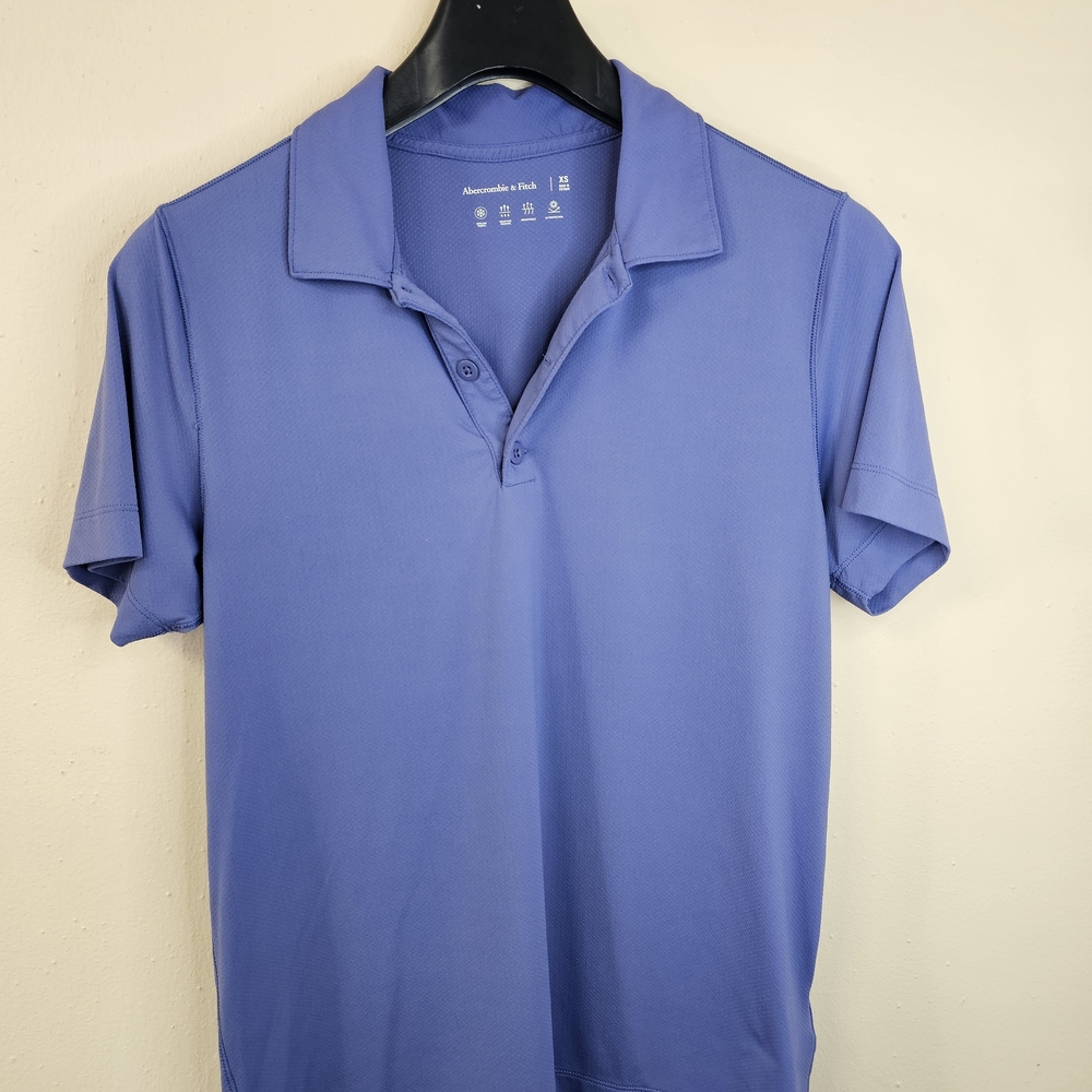 NEW Abercrombie & Fitch Men's Polo Shirt Purple XS Short Sleeve Cooling UV